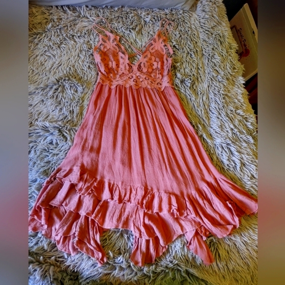 Free People Adella Slip Dress Rose - XS - Picture 3 of 6
